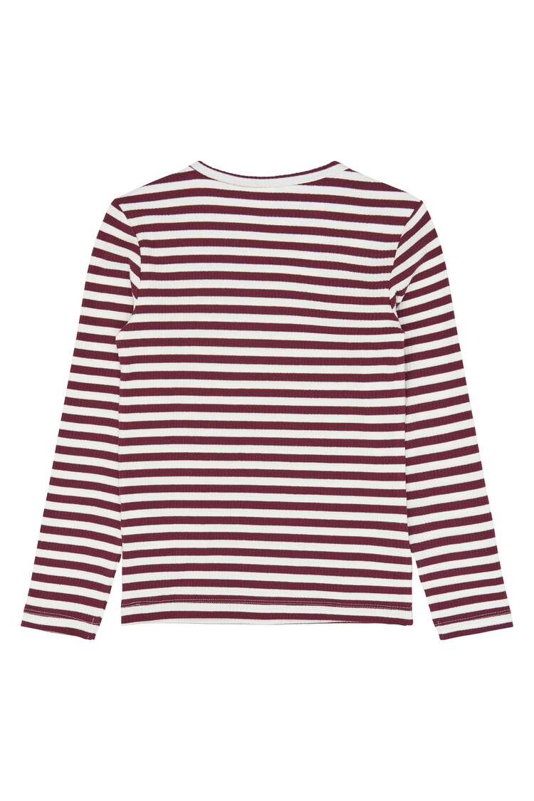 THE NEW TNMoore L_S Rib Tee - Gardenia Striped
