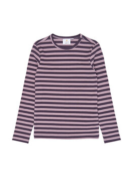 THE NEW TNMoore L_S Rib Tee -  Sweet Grape Striped