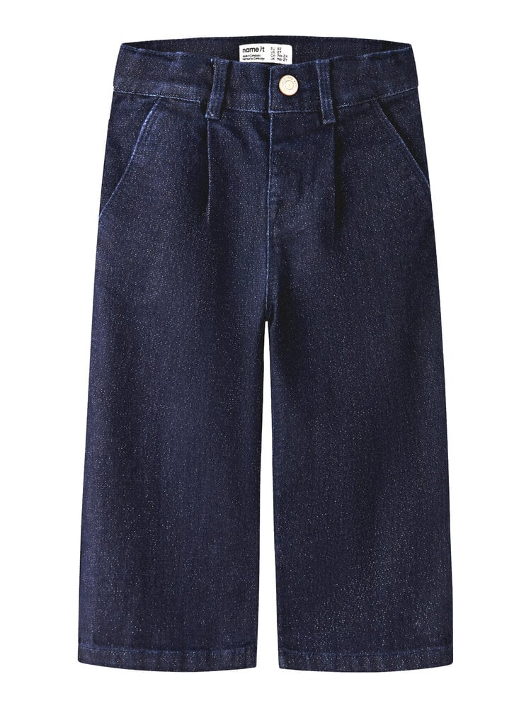 Name it NKFROSE WIDE GLITTER JEANS - Dark Blue