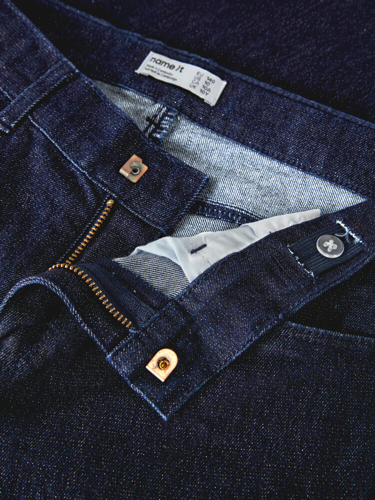 Name it NKFROSE WIDE GLITTER JEANS - Dark Blue