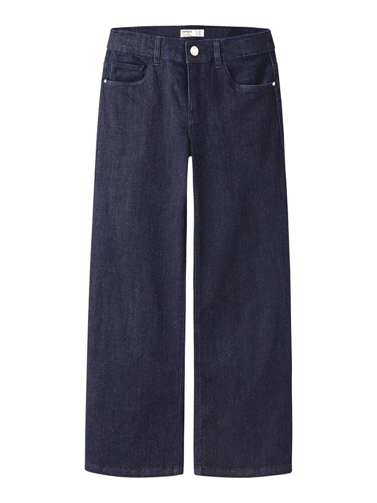 Name it NKFROSE WIDE GLITTER JEANS - Dark Blue