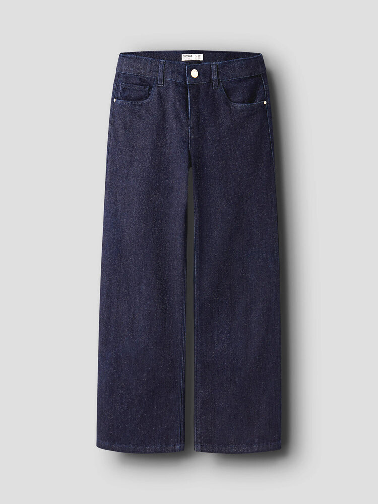 Name it NKFROSE WIDE GLITTER JEANS - Dark Blue