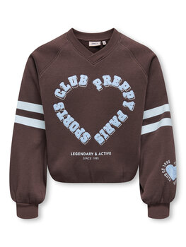 Only KOGCOLETTA L/S V-NECK PRINT- Coffee