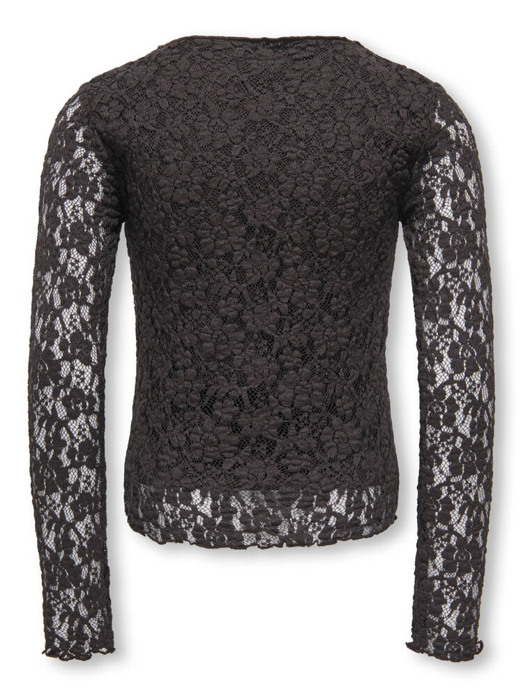 Only KOGLEIKA LS LACE TOP- Coffee