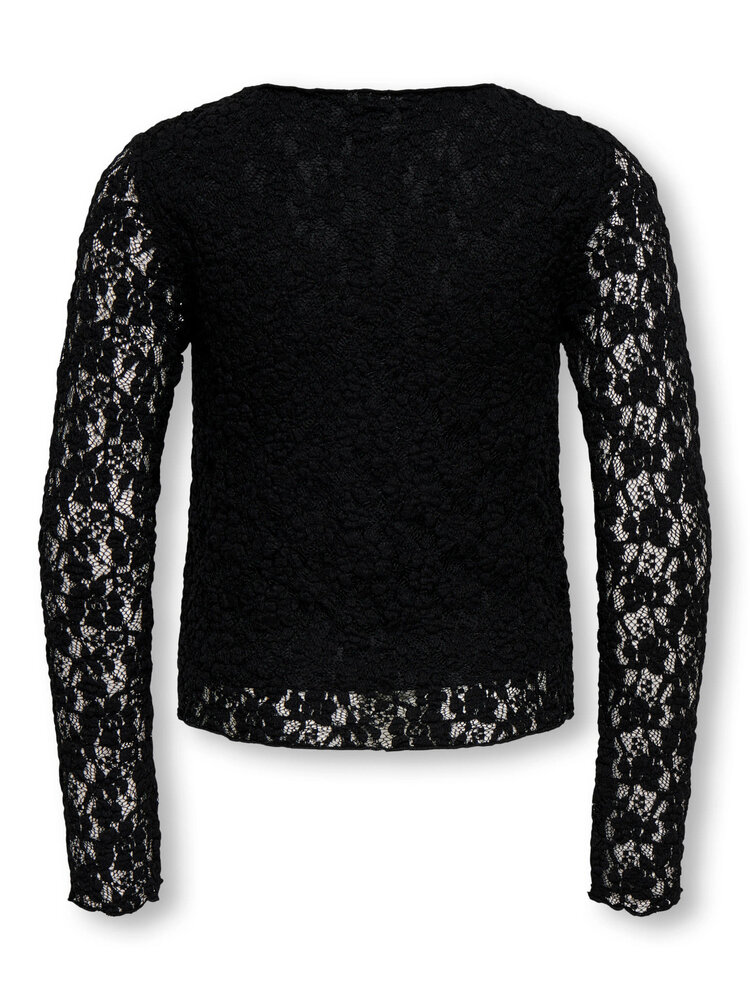 Only KOGLEIKA LS LACE TOP- Black
