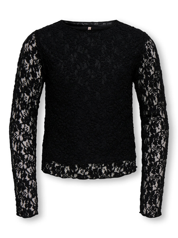 Only KOGLEIKA LS LACE TOP- Black
