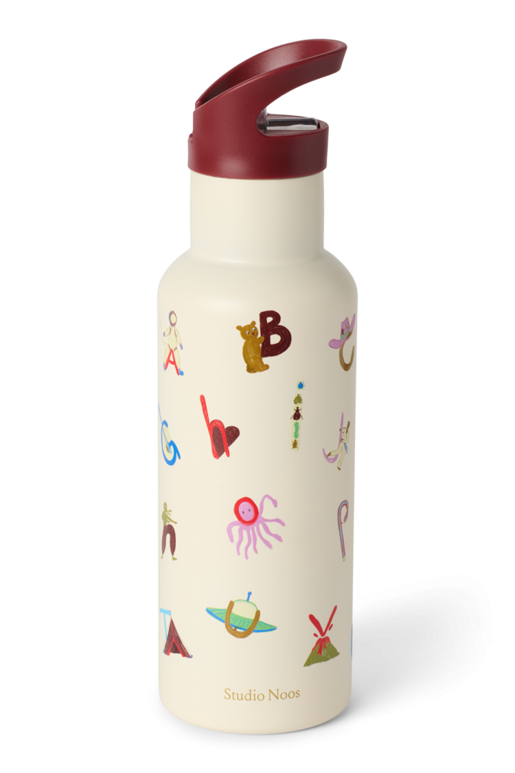 Studio Noos Medium  Drink bottle - Alphabet