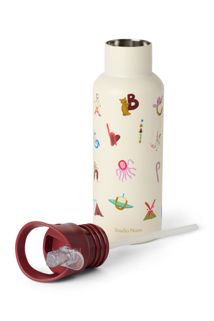 Studio Noos Medium  Drink bottle - Alphabet