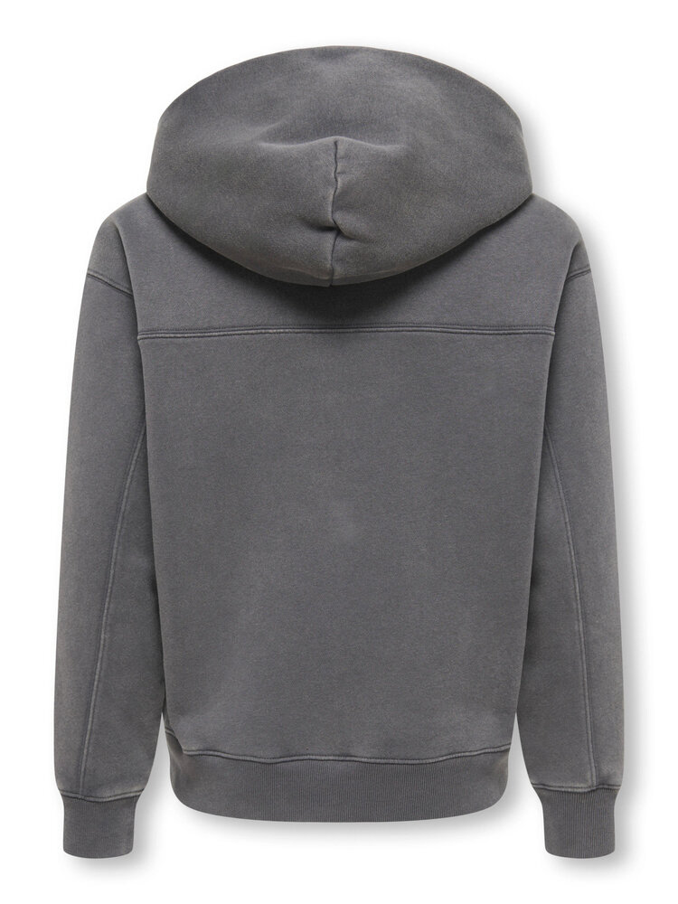 Only & Sons OSJLARRY EFLOW RLX LS WASH HOODIE - Grey