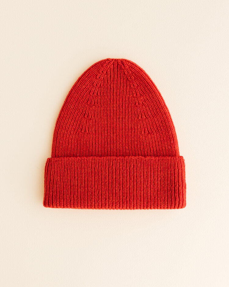 Hvid Hvid - Beanie Fonzie  Red