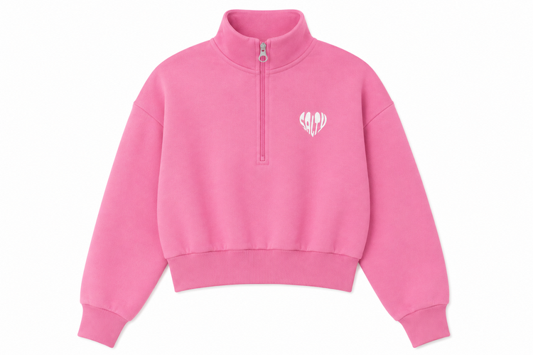 Salty Stitch Salty Sweater Half zip - Pink