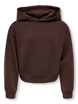 Only KOGTINE L/S HOODIE SHORT - Coffee