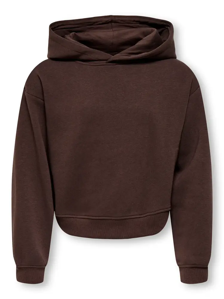 Only KOGTINE L/S HOODIE SHORT - Coffee