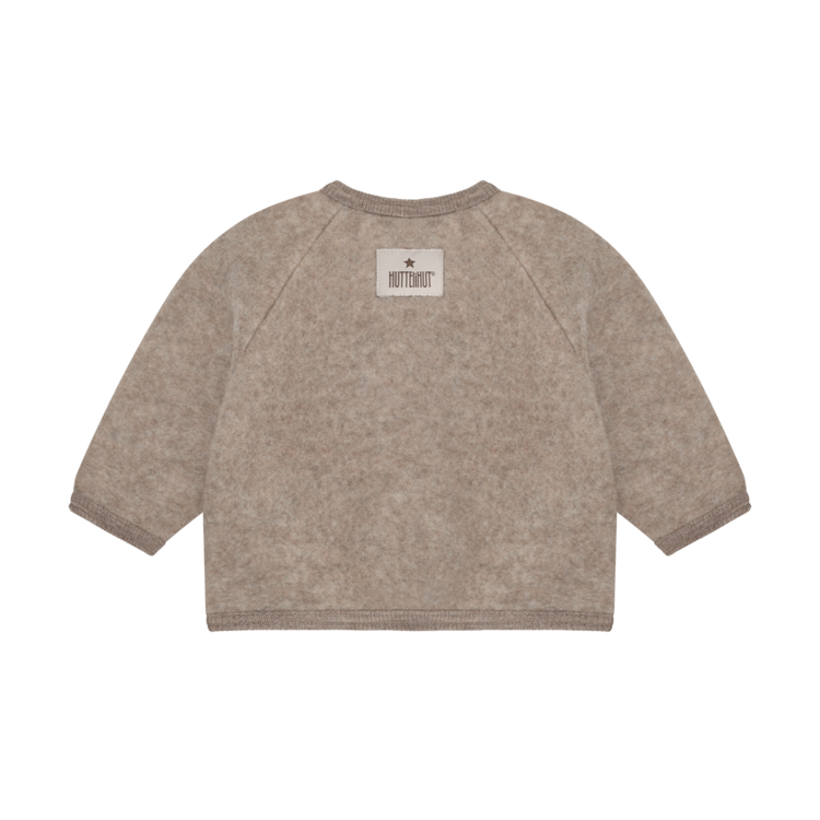 HUTTEliHUT Jacket Wool Fleece w. Buttons- Savannah Melange