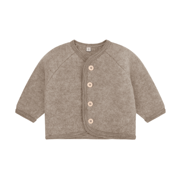 HUTTEliHUT Jacket Wool Fleece w. Buttons- Savannah Melange