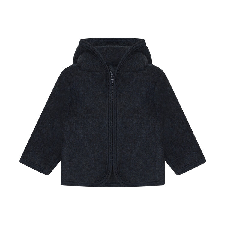 HUTTEliHUT Jacket Wool Fleece - Blue  Melange