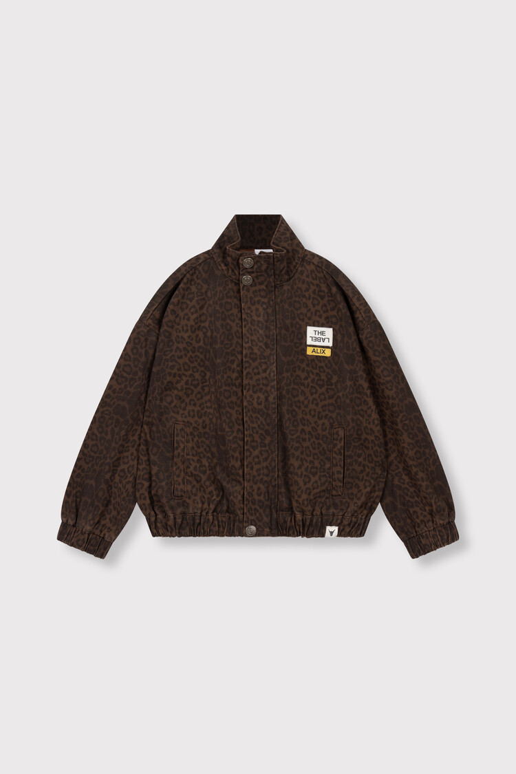 Alix mini kids woven leopard jacket