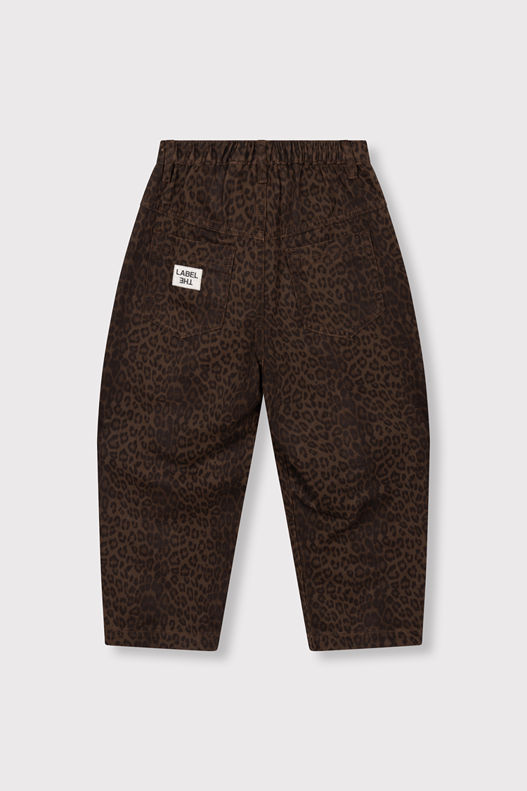 Alix mini kids woven leopard cargo pants