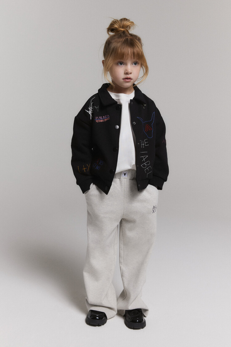 Alix mini kids knitted patches jacket