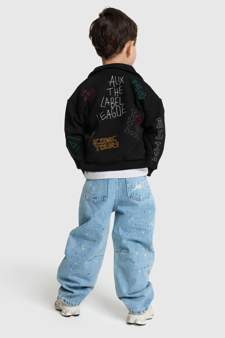 Alix mini kids knitted patches jacket
