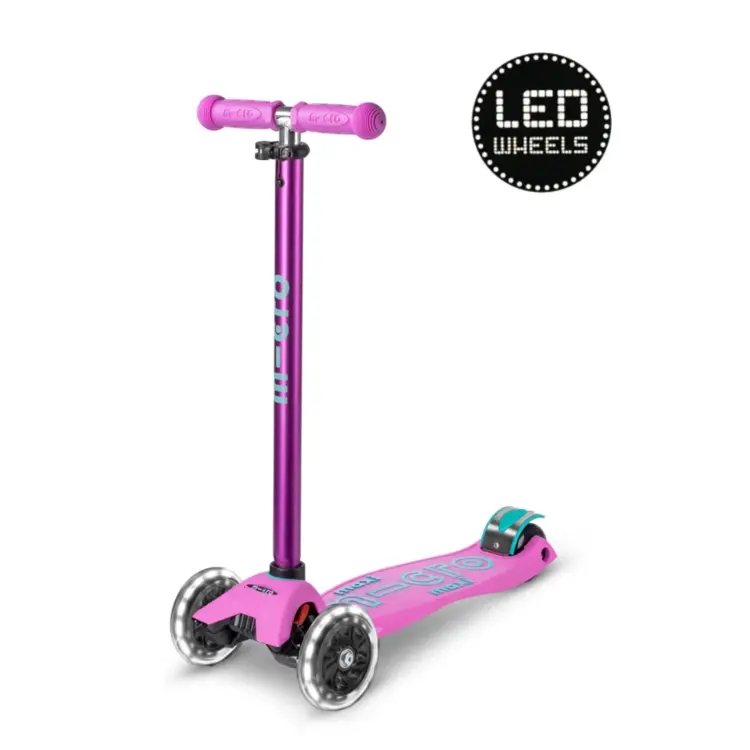Micro step Maxi Micro step Deluxe LED - 3-wiel kinderstep - Lavendel