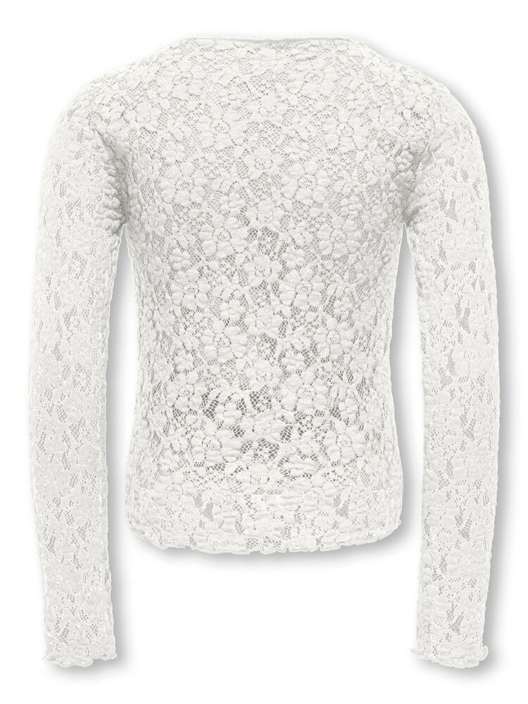 Only KOGLEIKA LS LACE TOP - Cloud