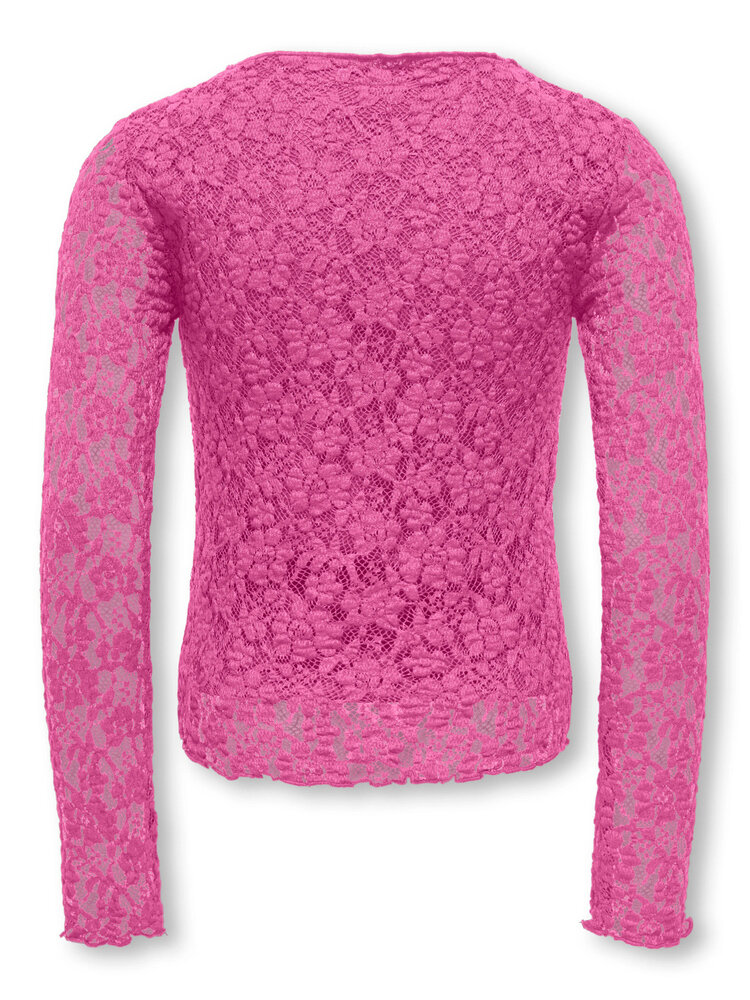 Only KOGLEIKA LS LACE TOP - Fiji