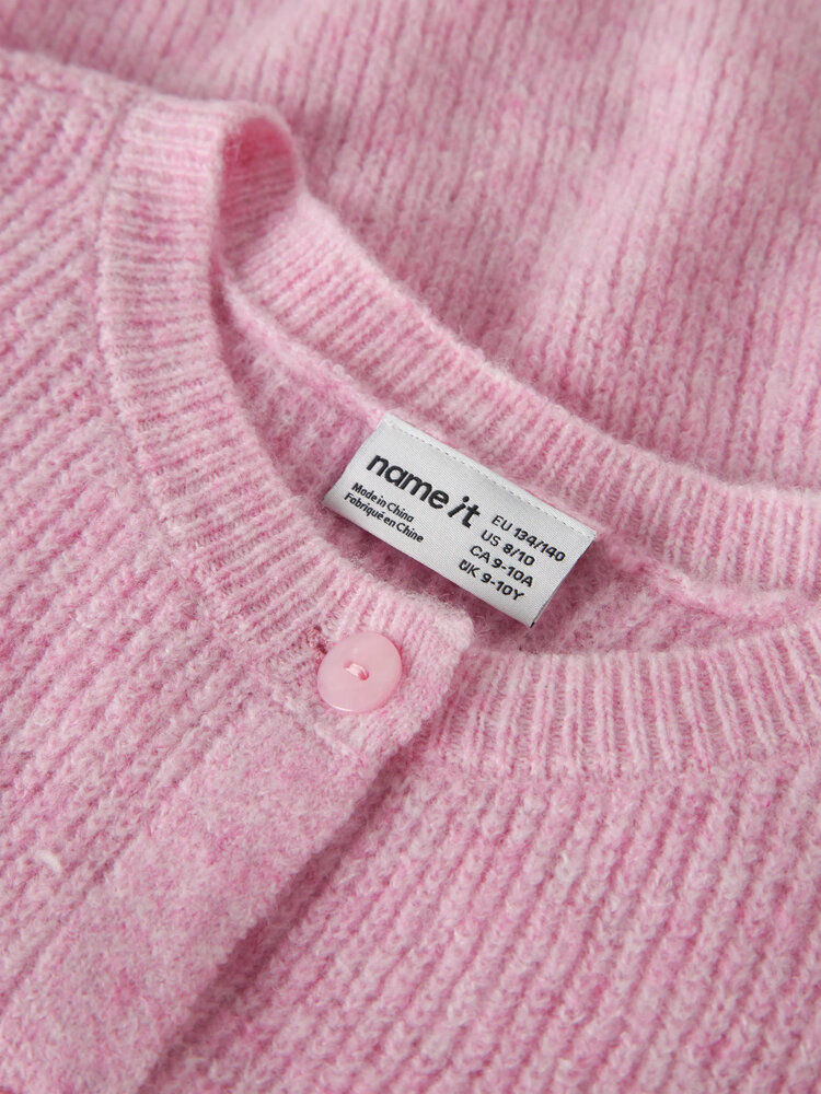 Name it NKFOANJA LOOSE KNIT VEST - Pink