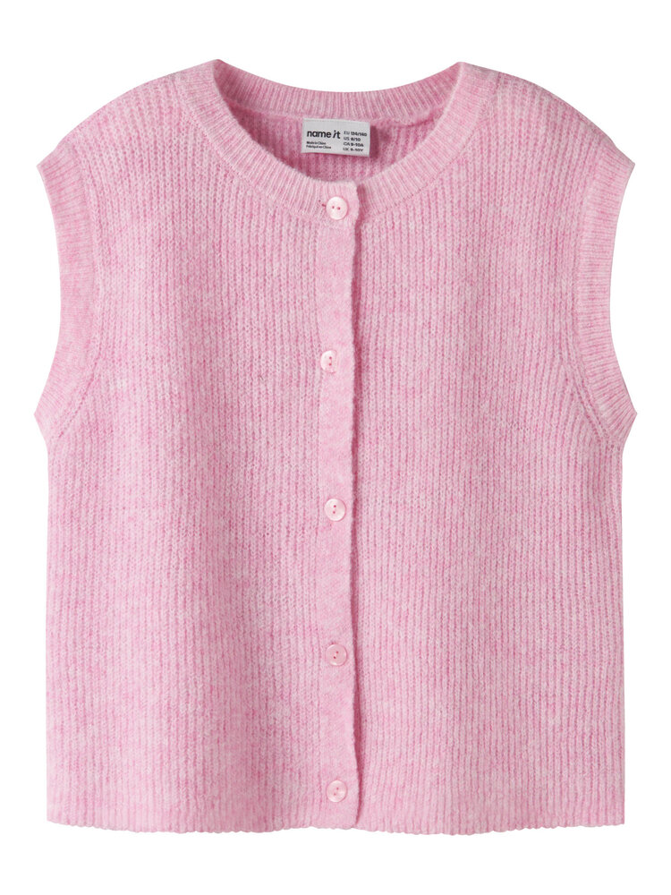 Name it NKFOANJA LOOSE KNIT VEST - Pink