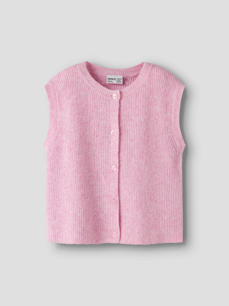 Name it NKFOANJA LOOSE KNIT VEST - Pink