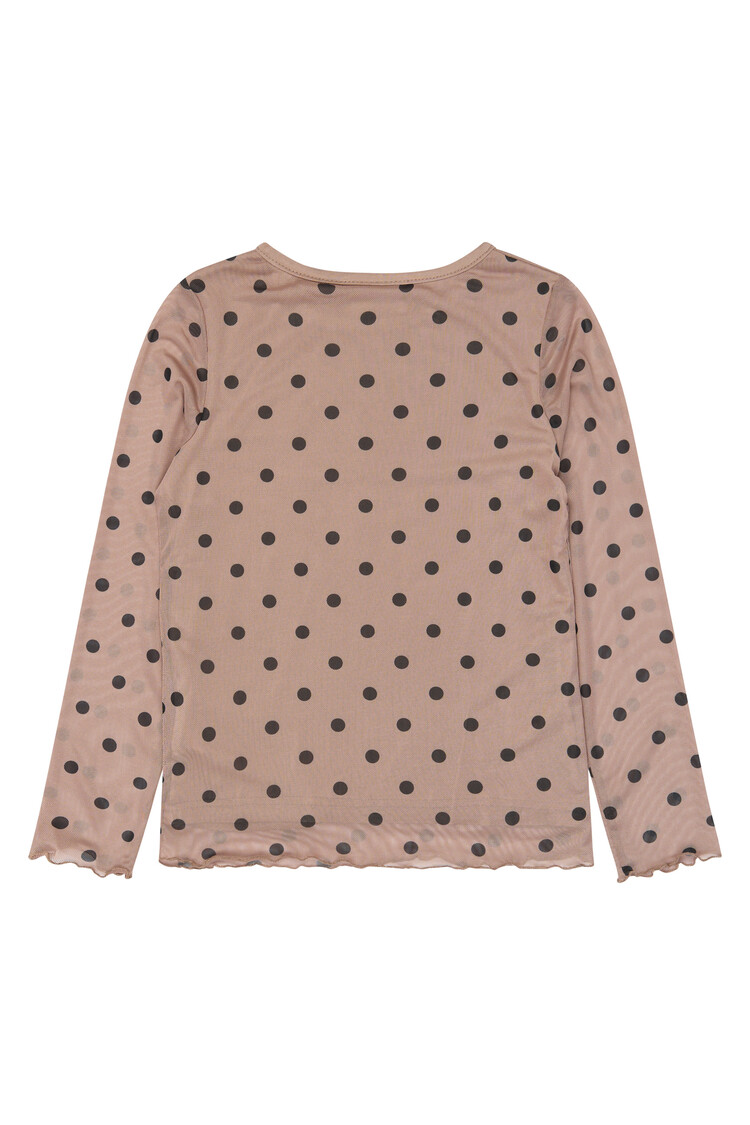 THE NEW TNVandelia L_S Mesh Tee -Taupe Gray AOP