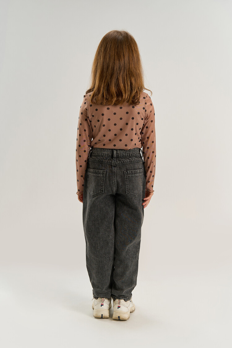 THE NEW TNVandelia L_S Mesh Tee -Taupe Gray AOP
