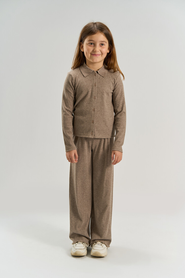 THE NEW TNVeeta Wide Rib Pants - Taupe Gray TN