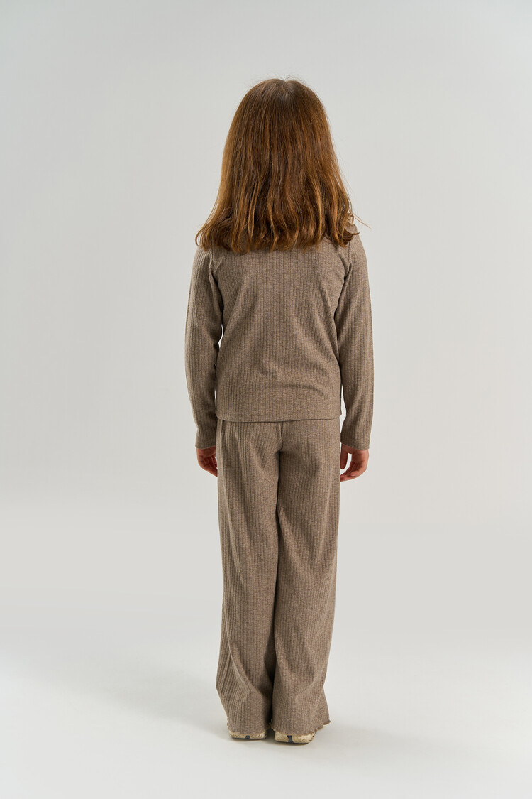 THE NEW TNVeeta Wide Rib Pants - Taupe Gray TN