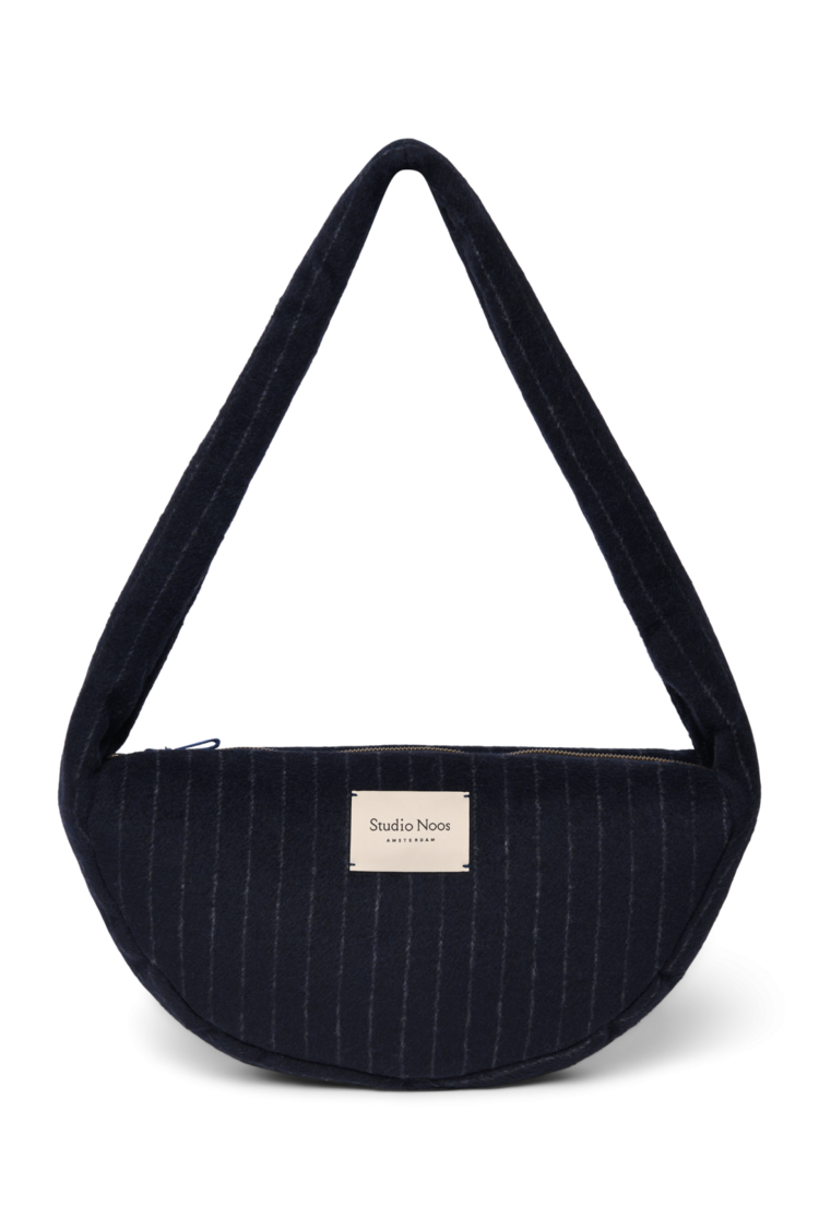 Studio Noos Flannel Chalkstripe Mini Cross Body Bag - Dark Blue