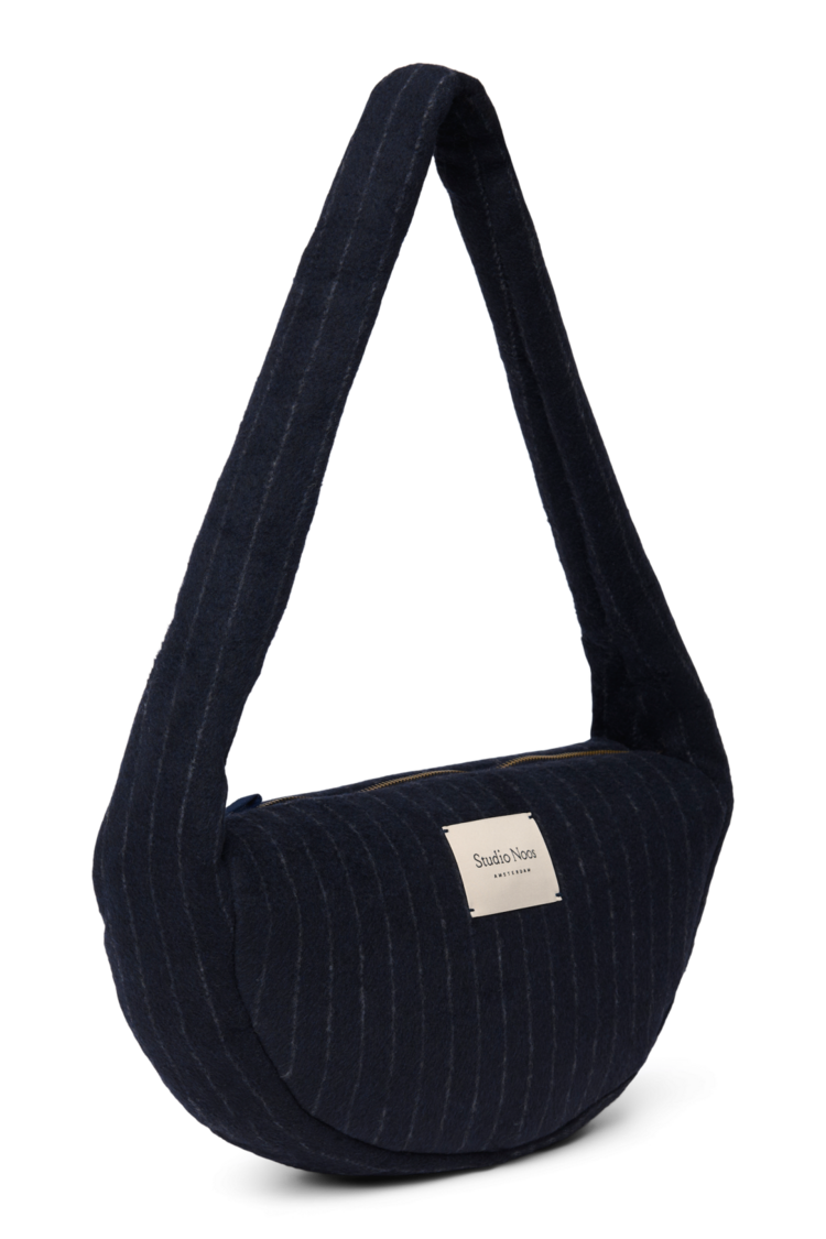 Studio Noos Flannel Chalkstripe Mini Cross Body Bag - Dark Blue