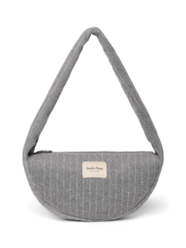 Studio Noos Flannel Chalkstripe Mini Cross Body Bag - Light Grey