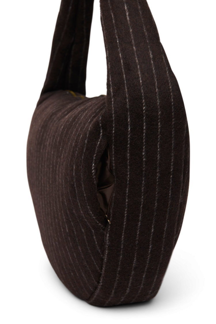 Studio Noos Flannel Chalkstripe Cross Body Bag - Brown