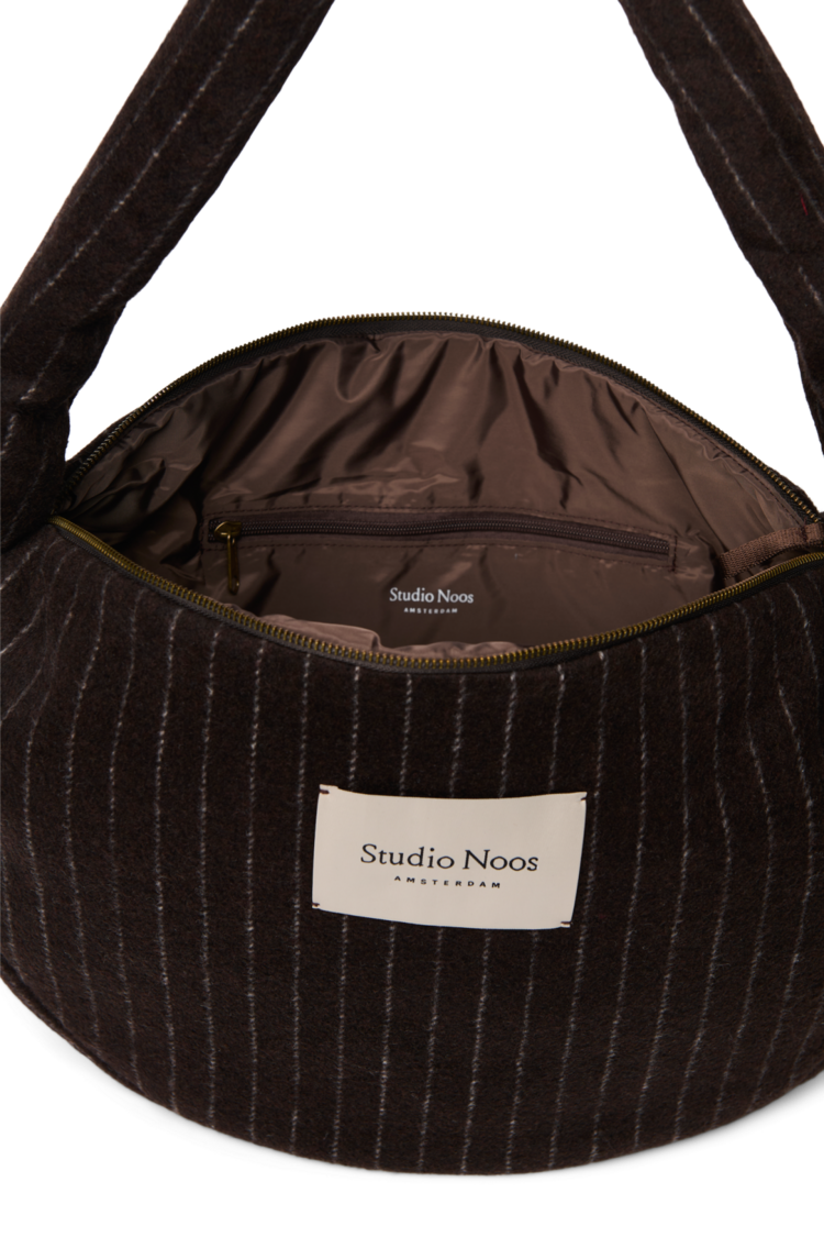 Studio Noos Flannel Chalkstripe Cross Body Bag - Brown