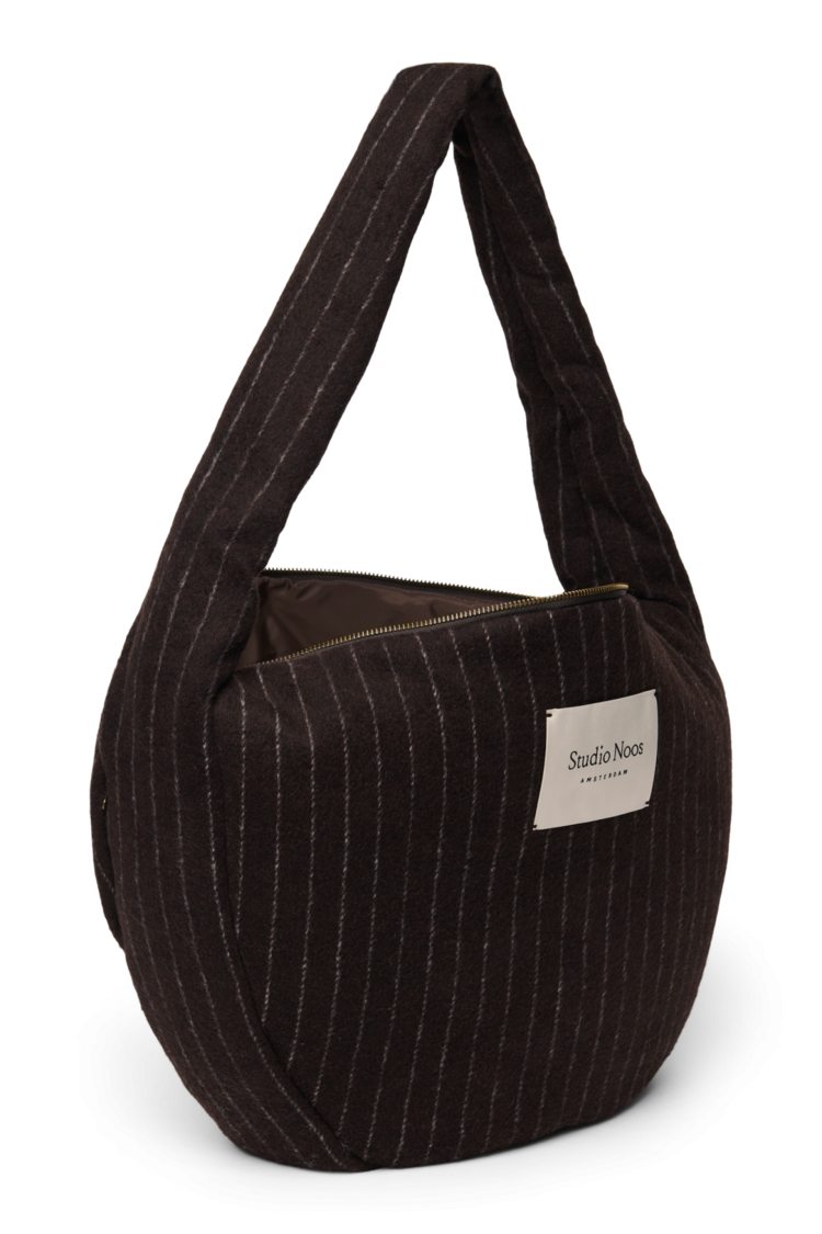Studio Noos Flannel Chalkstripe Cross Body Bag - Brown
