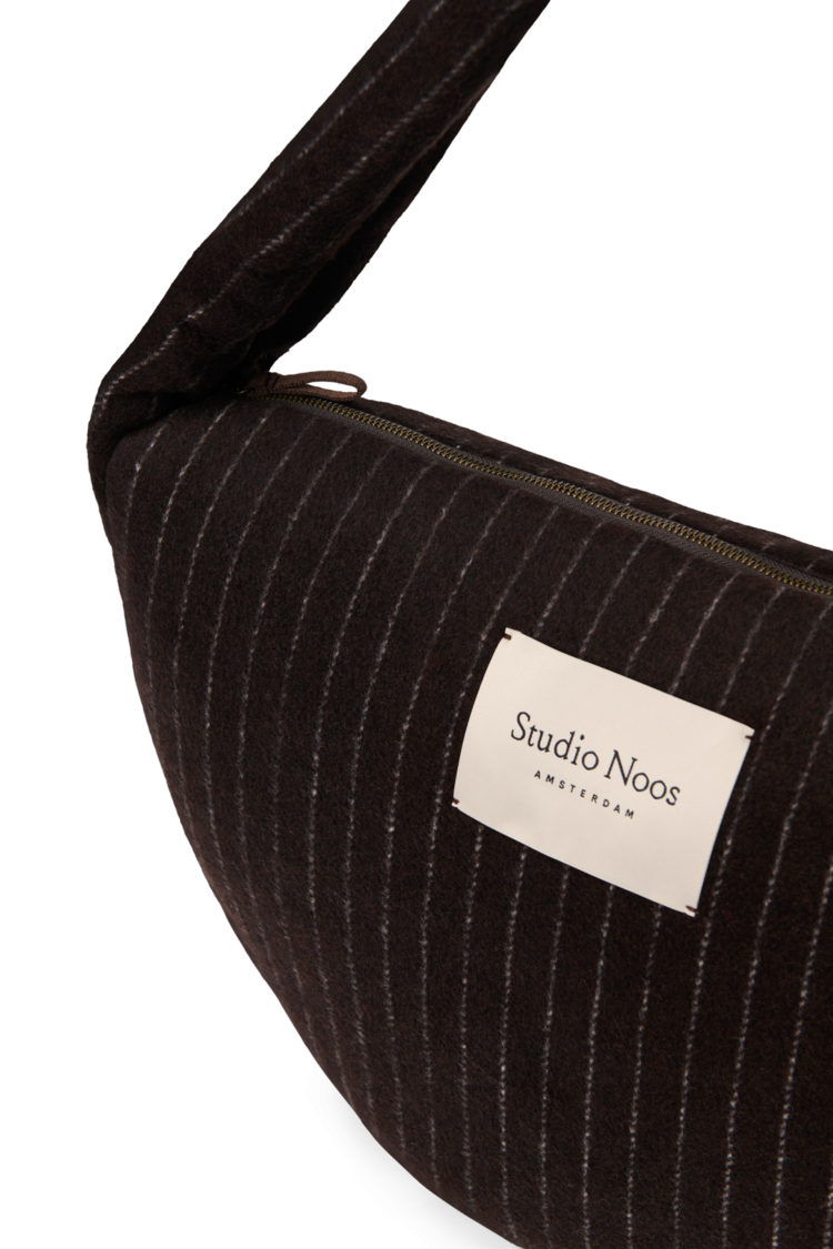 Studio Noos Flannel Chalkstripe Cross Body Bag - Brown