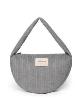 Studio Noos Flannel Chalkstripe Cross Body Bag - Light Grey