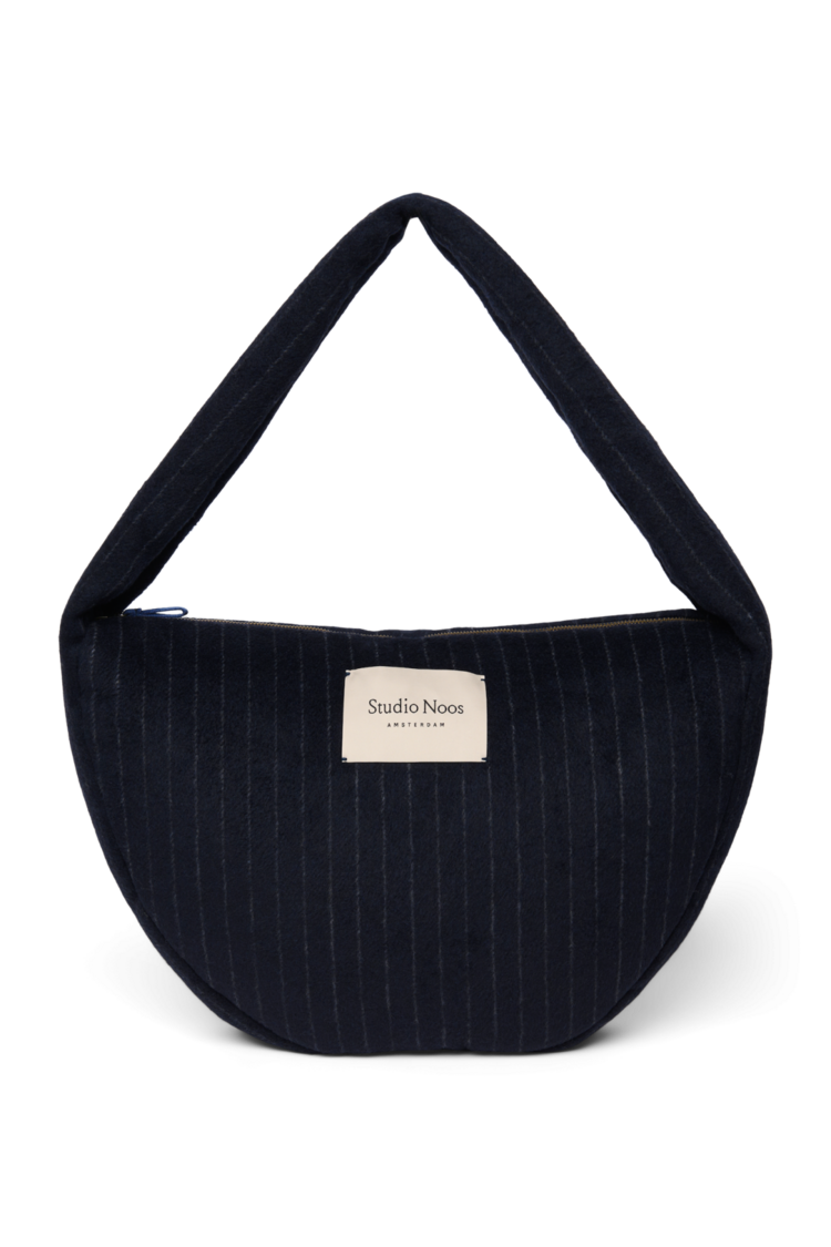 Studio Noos Flannel Chalkstripe Cross Body Bag - Dark Blue