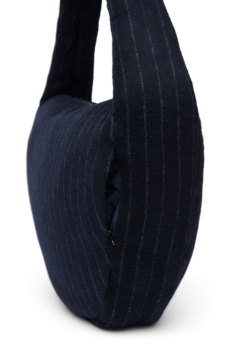Studio Noos Flannel Chalkstripe Cross Body Bag - Dark Blue