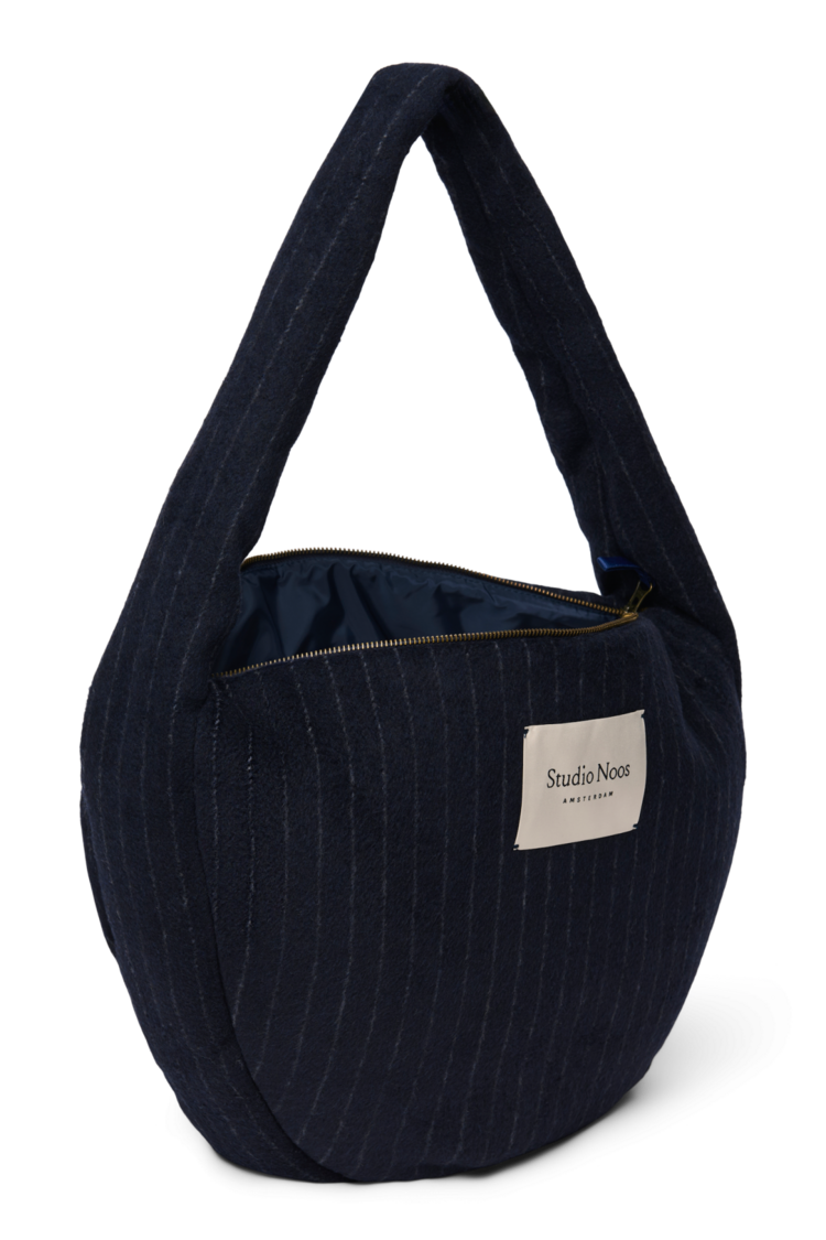 Studio Noos Flannel Chalkstripe Cross Body Bag - Dark Blue