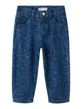 Name it NMFBELLA LEO MOM JEANS - Blue Leo
