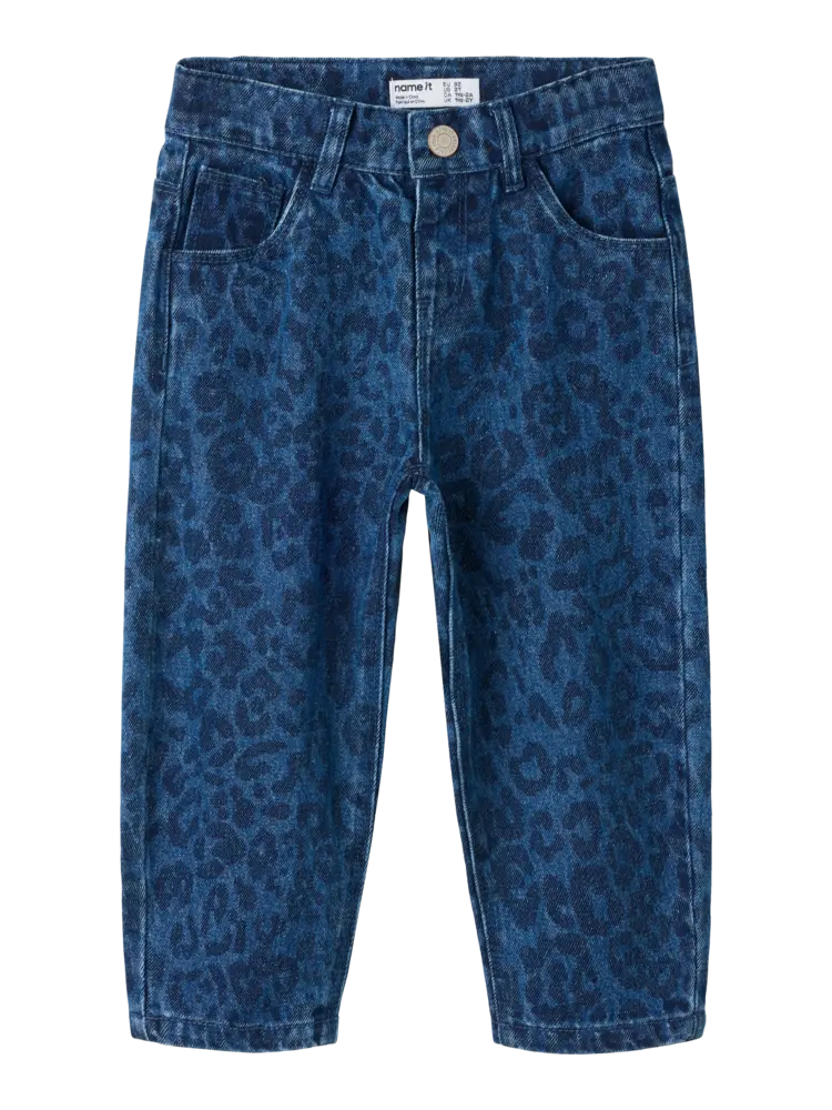 Name it NMFBELLA LEO MOM JEANS - Blue Leo