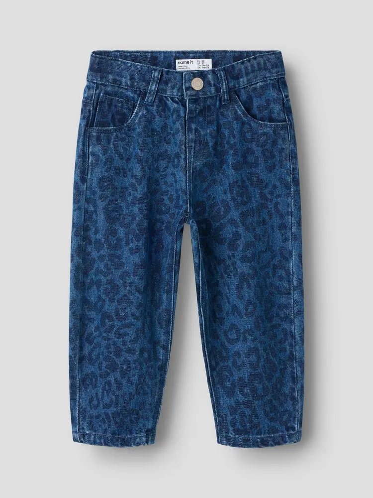 Name it NMFBELLA LEO MOM JEANS - Blue Leo