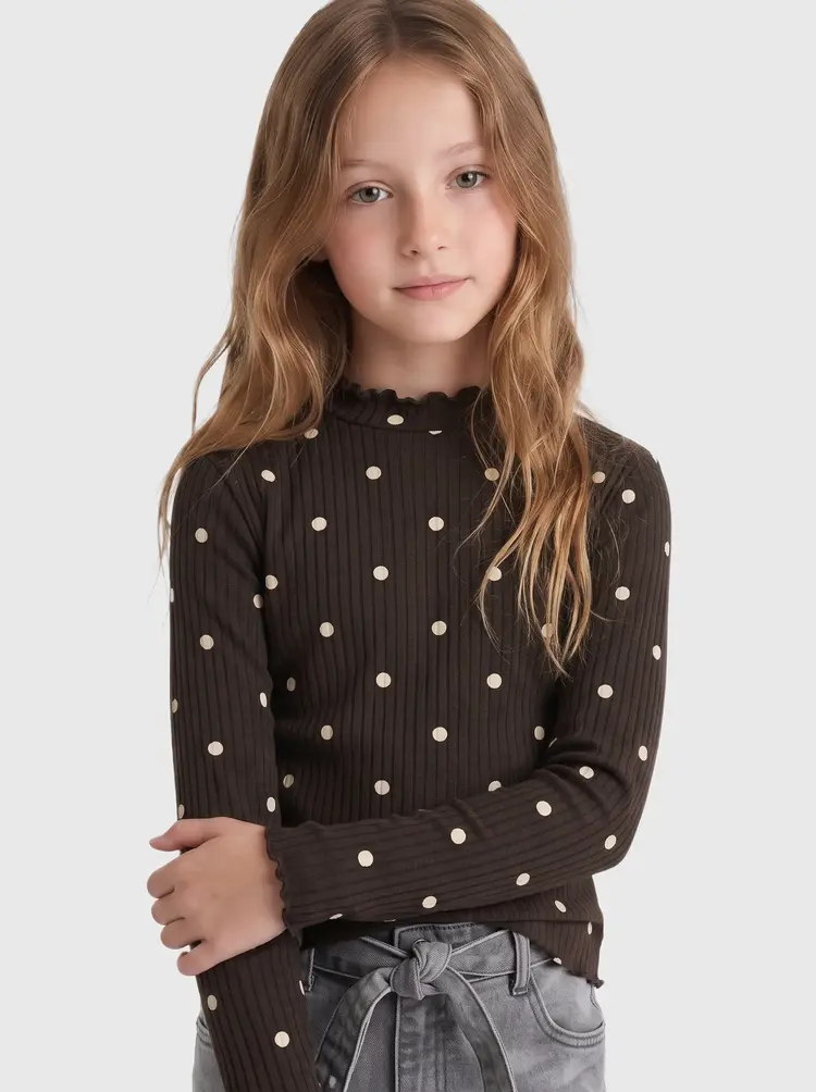 Only KOGFRANSISKA LIFE L/S HI-NCK- Chocolate