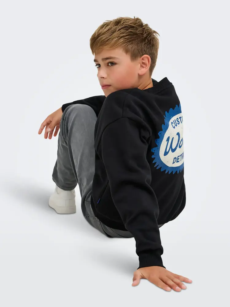 Only & Sons OSJCERES RLX UNION LS CREW - Black